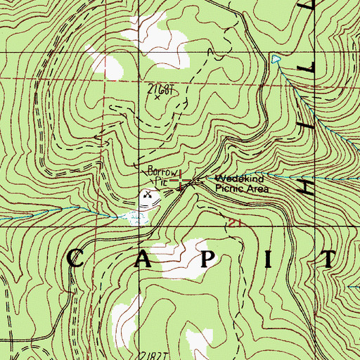 Topographic Map of Wedekind Picnic Area, WA