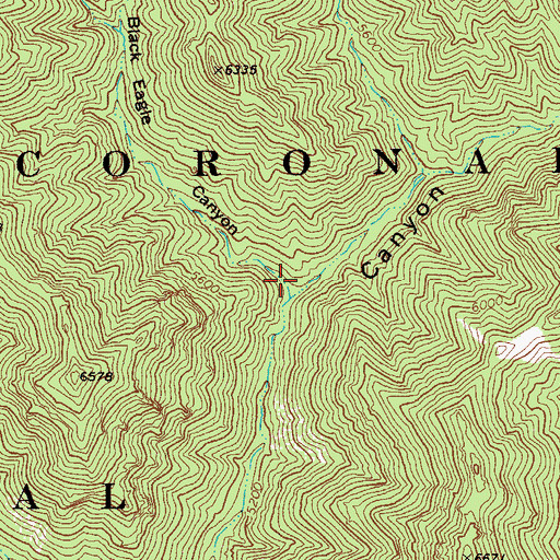 Topographic Map of Black Eagle Canyon, AZ