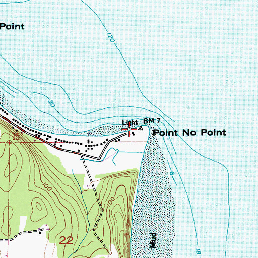 Topographic Map of Point No Point Light, WA