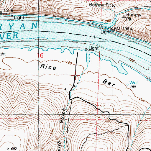 Topographic Map of Beckwith Gulch, WA