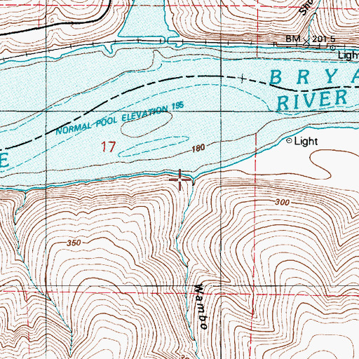 Topographic Map of Wambo Gulch, WA