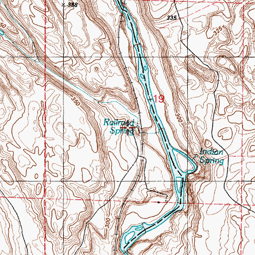 Topographic Map of Railroad Spring, WA