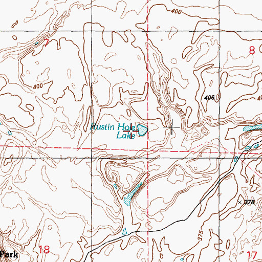 Topographic Map of Rustin Hole Lake, WA