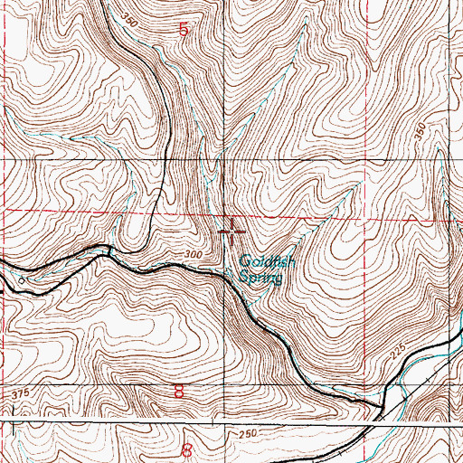 Topographic Map of Goldfish Spring, WA