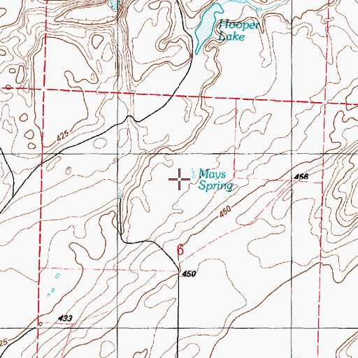 Topographic Map of Mays Spring, WA