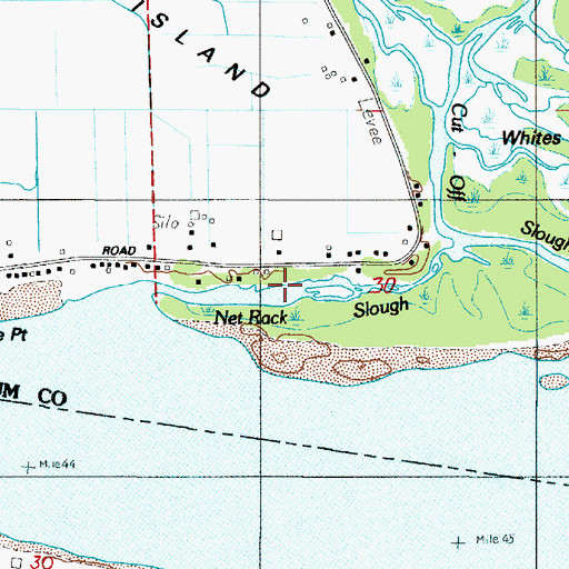 Topographic Map of Net Rack Slough, WA