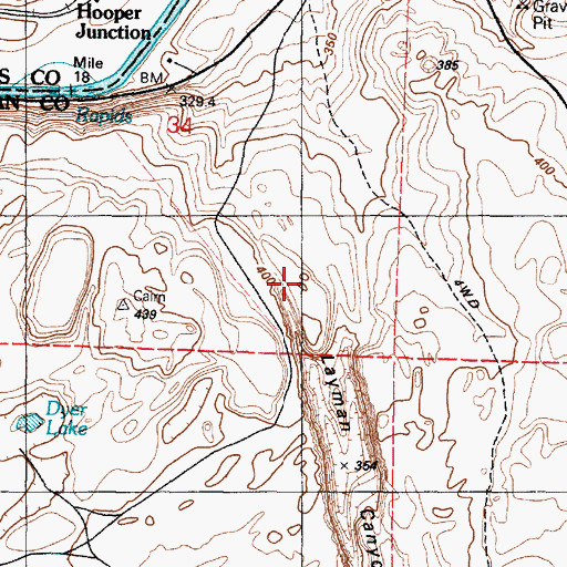 Topographic Map of Layman Canyon, WA
