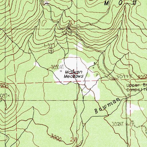 Topographic Map of McEwen Meadows, WA