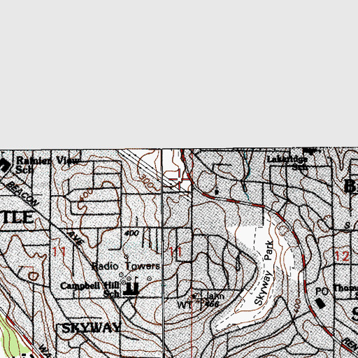 Topographic Map of Earlington Elementary School, WA