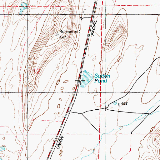 Topographic Map of Sutton Pond, WA