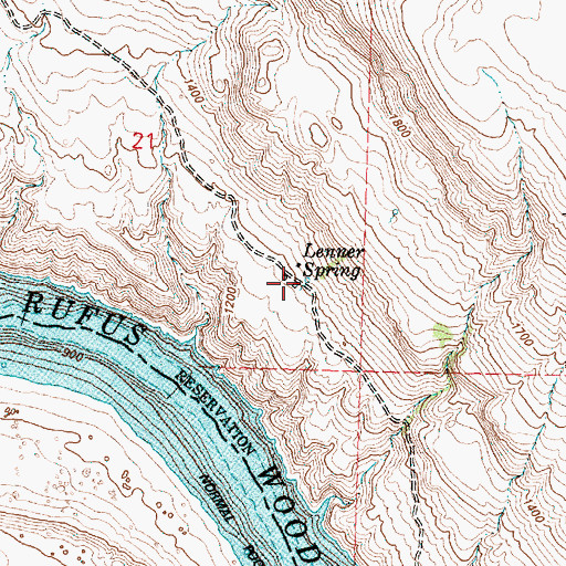 Topographic Map of Lenner Spring, WA