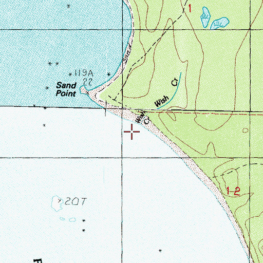 Topographic Map of Wish Creek, WA