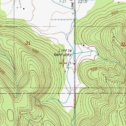 Topographic Map of Little Kentucky, WA