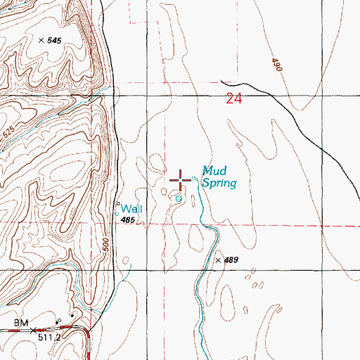 Topographic Map of Mud Spring, WA