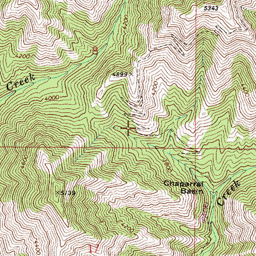Topographic Map of Melton Creek Trail, WA