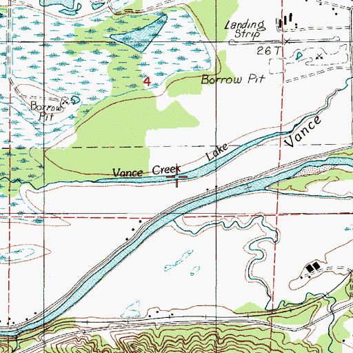 Topographic Map of Vance Creek Lake, WA