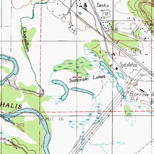 Topographic Map of Sarvinski Lakes, WA