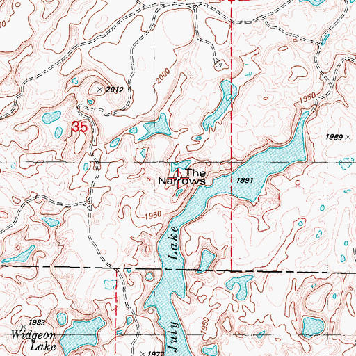 Topographic Map of The Narrows, WA