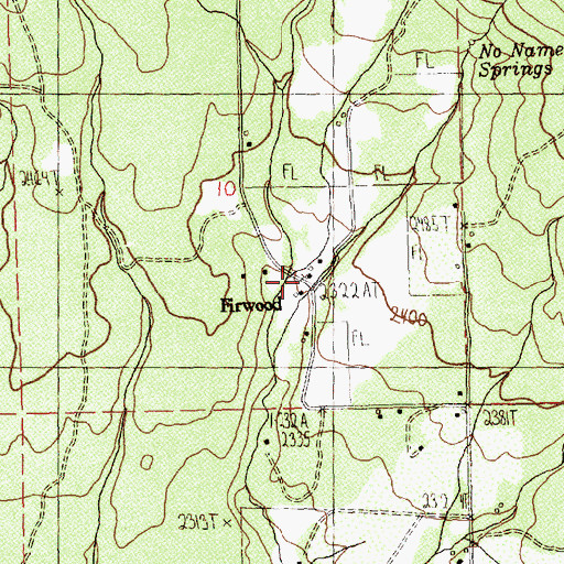 Topographic Map of Firwood, WA