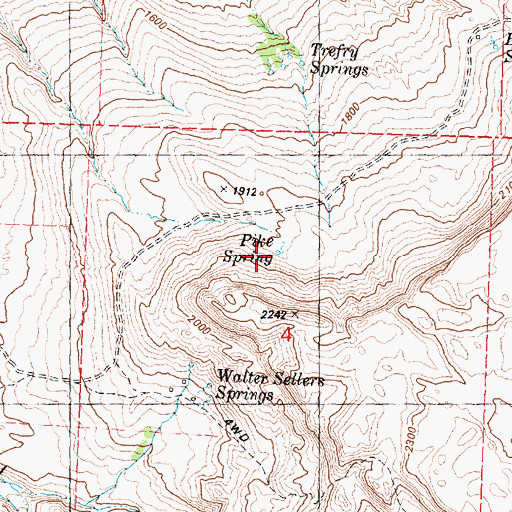 Topographic Map of Pike Spring, WA