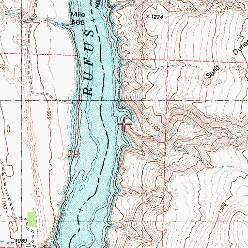 Topographic Map of Phil Canyon, WA