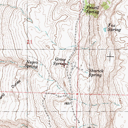 Topographic Map of Grove Spring, WA