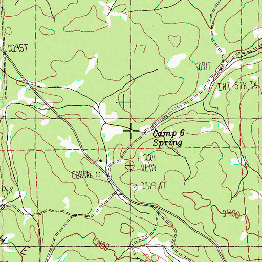 Topographic Map of Camp Six Spring, WA
