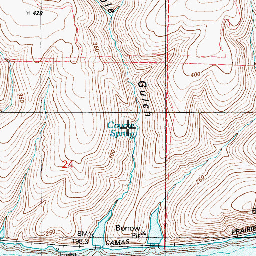 Topographic Map of Coyote Spring, WA