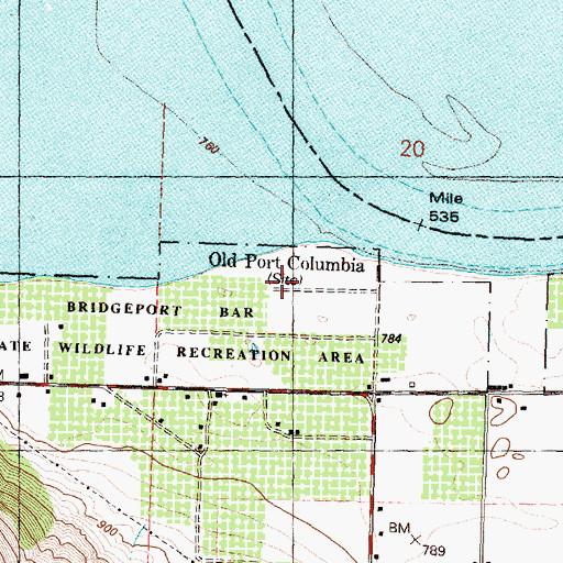 Topographic Map of Old Port Columbia, WA