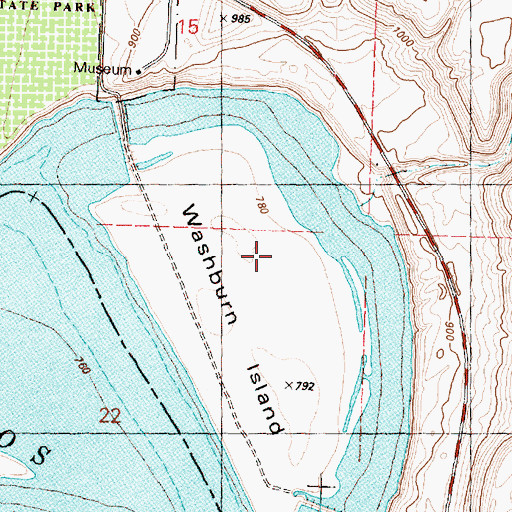 Topographic Map of Washburn Island, WA