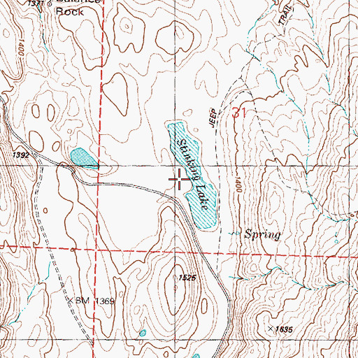 Topographic Map of Stinking Lake, WA
