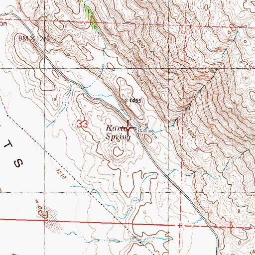 Topographic Map of Kartar Spring, WA