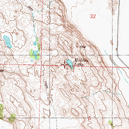 Topographic Map of Hidden Lake, WA