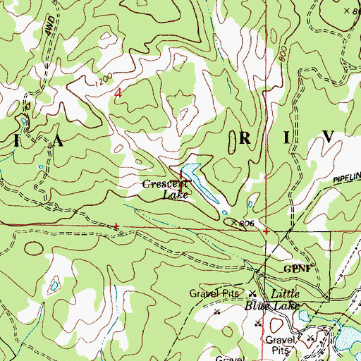 Topographic Map of Crescent Lake, WA