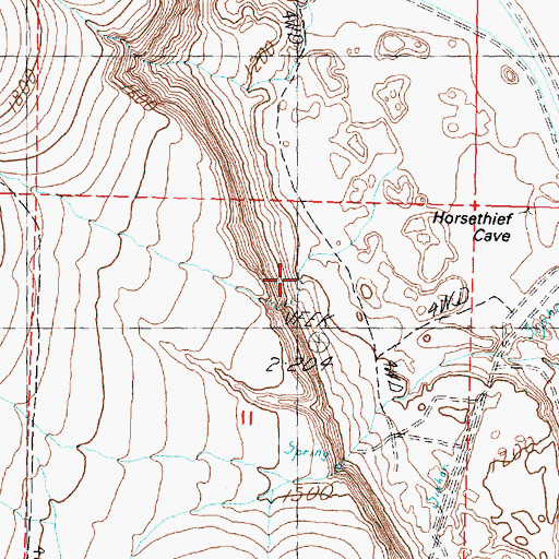 Topographic Map of Sparks Canyon, WA