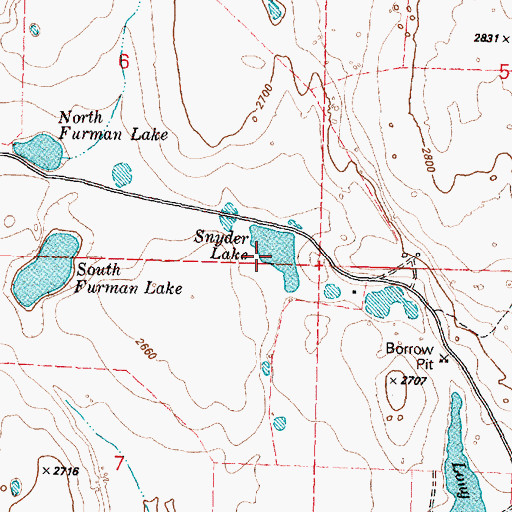 Topographic Map of Snyder Lake, WA