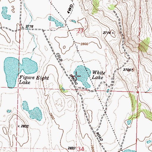 Topographic Map of White Lake, WA