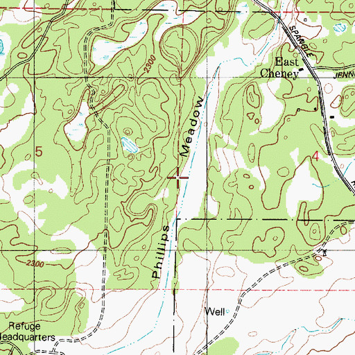 Topographic Map of Phillips Meadow, WA