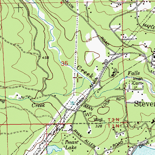 Topographic Map of Le Bong Creek, WA