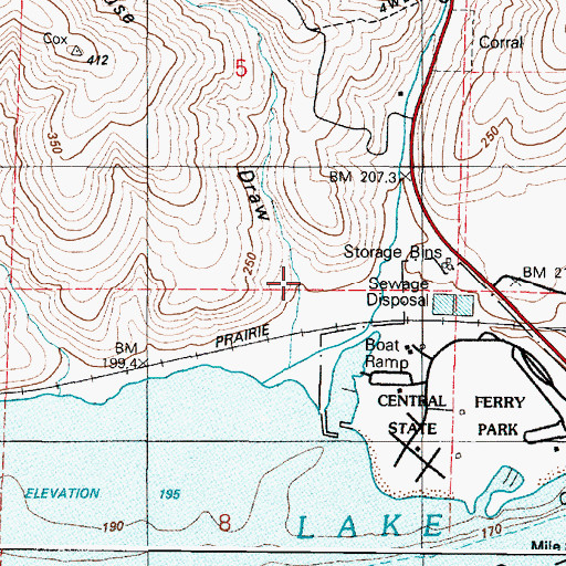 Topographic Map of Schoolhouse Draw, WA