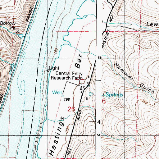 Topographic Map of Central Ferry Research Farm, WA