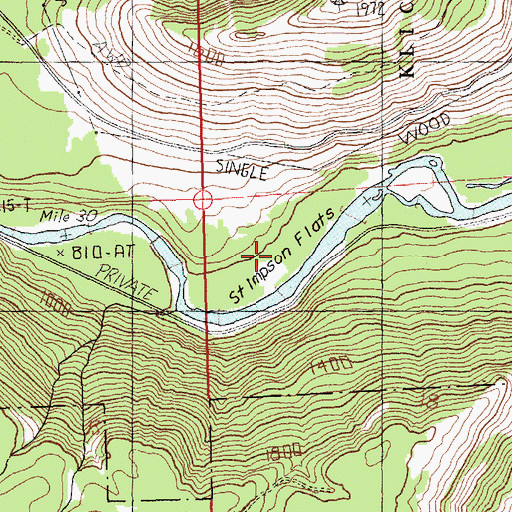 Topographic Map of Stimpson Flats, WA