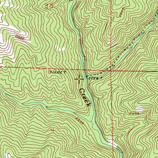 Topographic Map of Fay Creek, WA