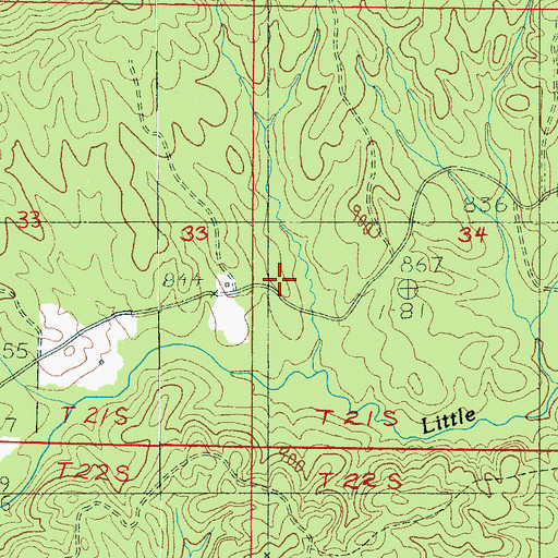 Topographic Map of Hollins Wildlife Camping Area, AL
