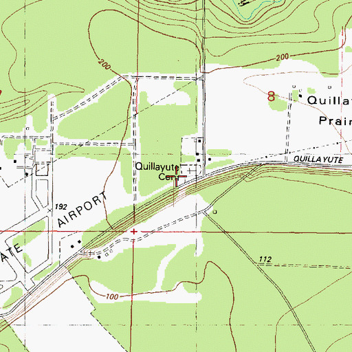 Topographic Map of Quillayute Praire Cemetery, WA