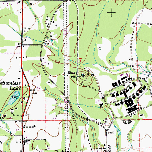 Topographic Map of Goat Hill, WA