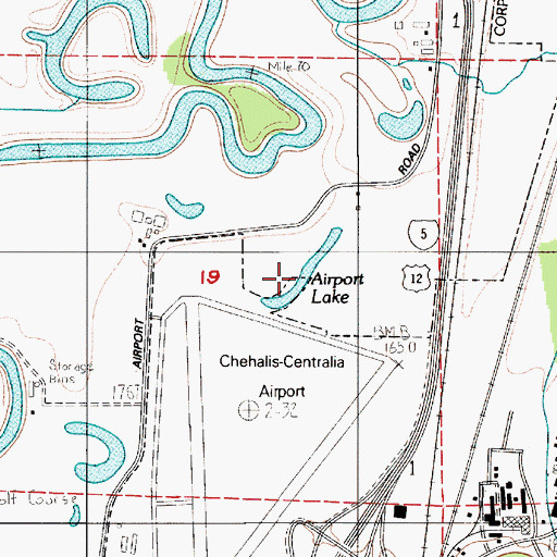 Topographic Map of Airport Lake, WA