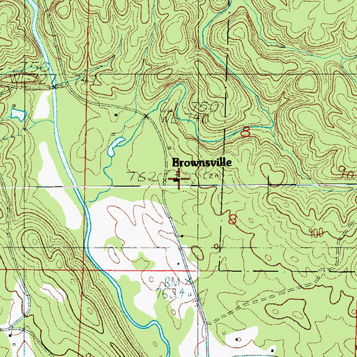 Topographic Map of Hatchett Creek Presbyterian Church, AL