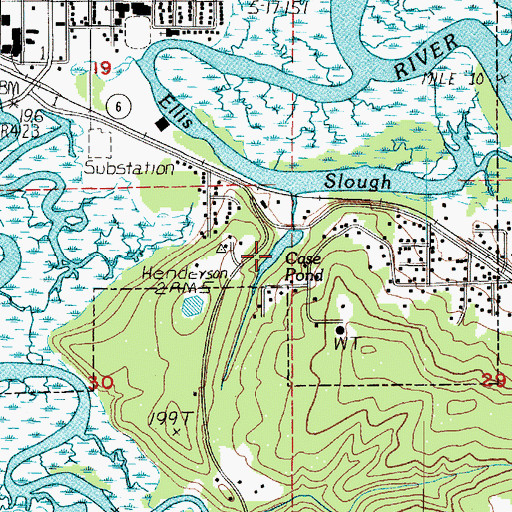 Topographic Map of Case Pond, WA