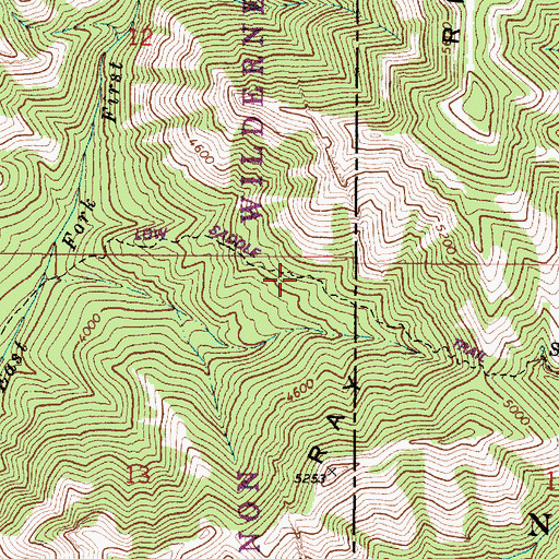 Topographic Map of Low Saddle Trail, WA